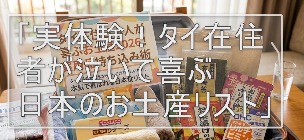タイ在住者が喜ぶ日本のお土産（チーズや食品）のイメージ画像