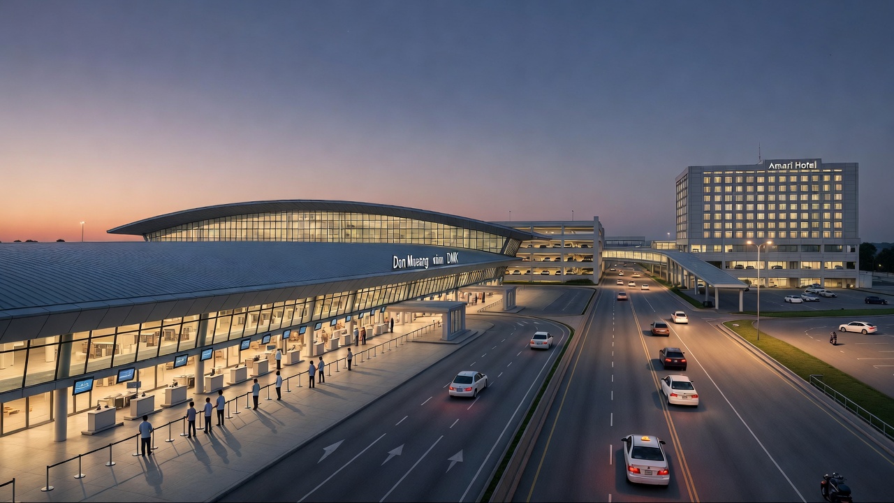 ドンムアン空港の到着ロビーと待ち合わせ場所